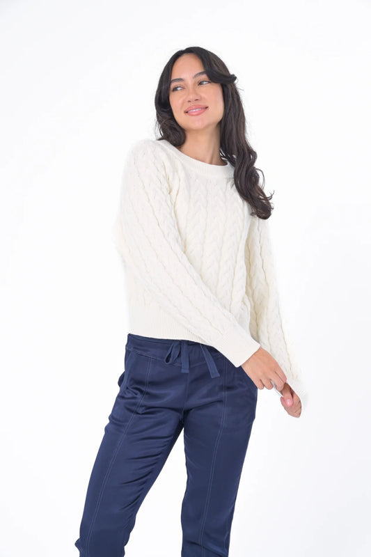 Marrakech - Crewneck Cable Sweater