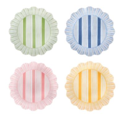 Juliska - Cabana Stripe Melamine Salad Plate Set/4
