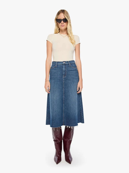 Mother - The Circle Midi Fray Skirt