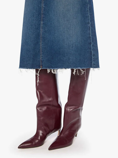 Mother - The Circle Midi Fray Skirt