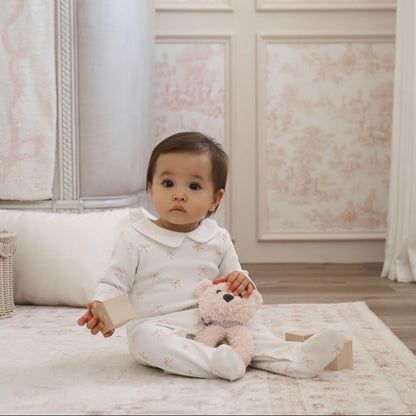 Elegant Baby - Pink Bow Jumpsuit