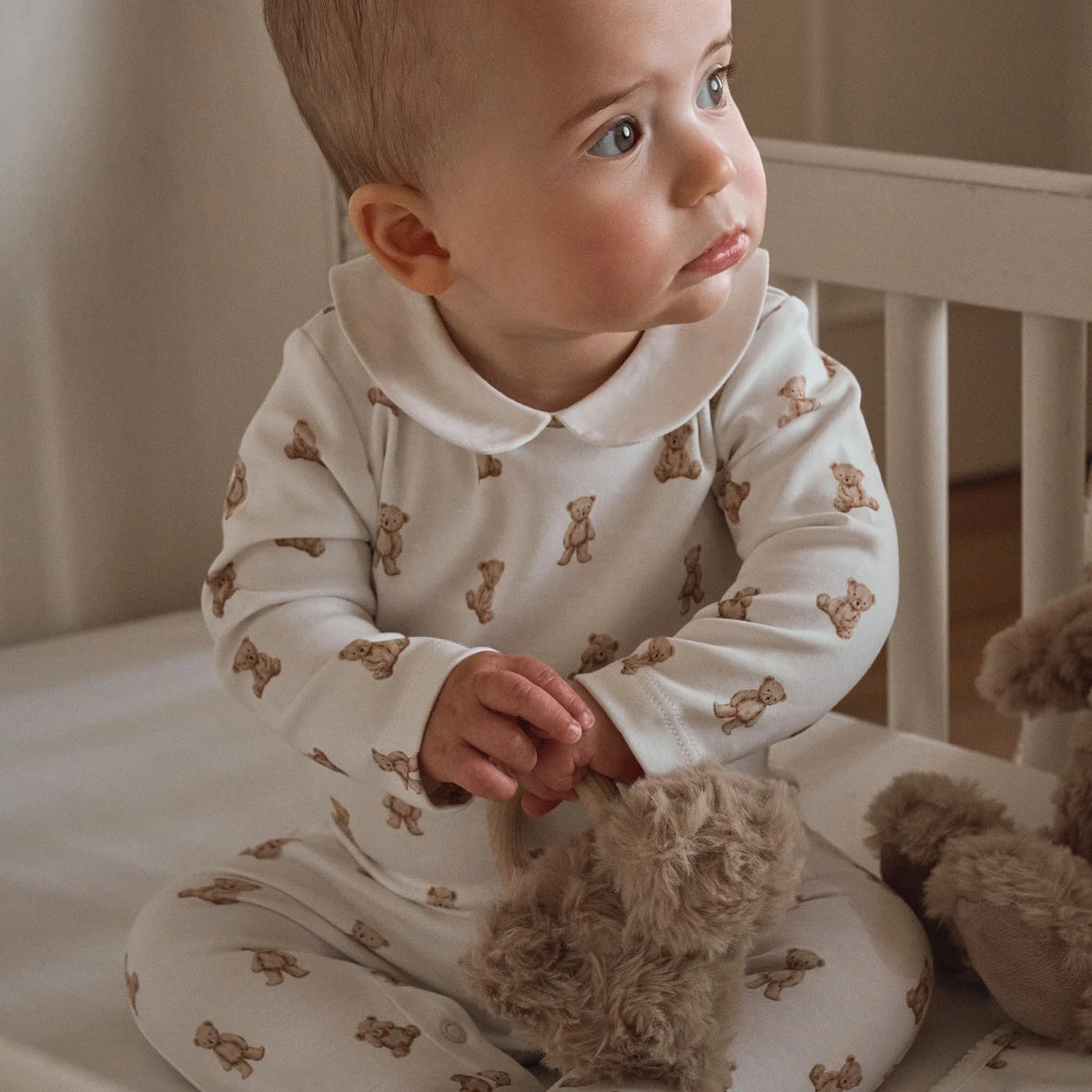 Elegant Baby - Teddy Bear Interlock Jumpsuit