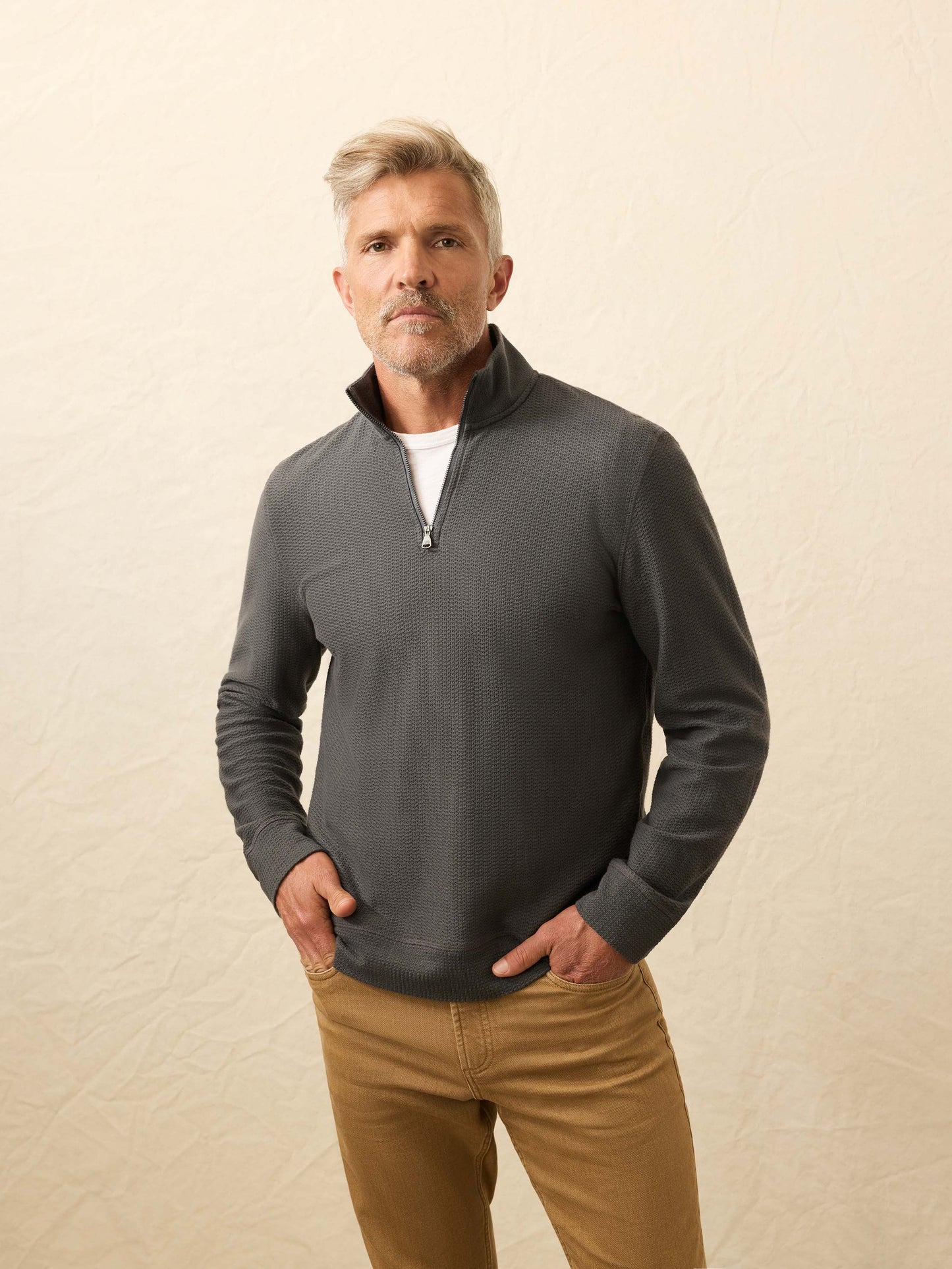 Faherty - Textured Knit Quarter Zip