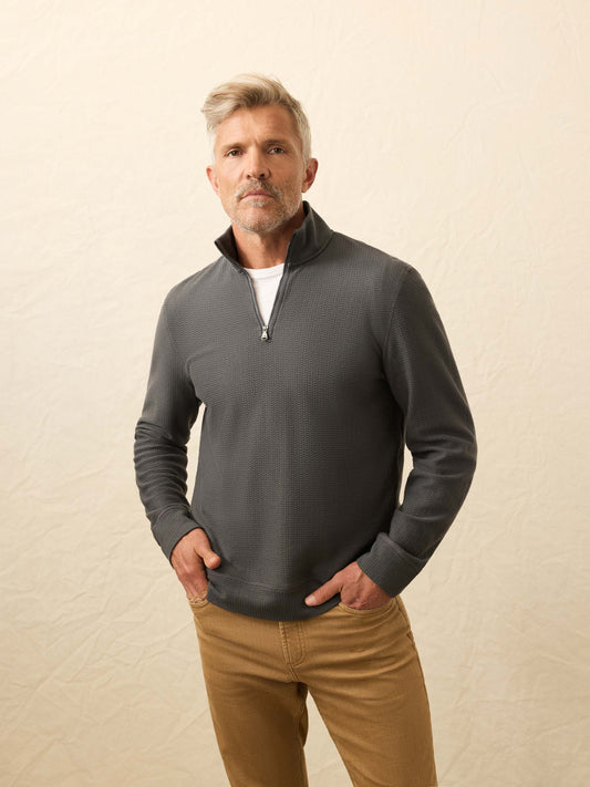 Faherty - Textured Knit Quarter Zip