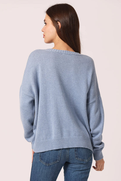 Minnie Rose - Boxy Vneck Sweater
