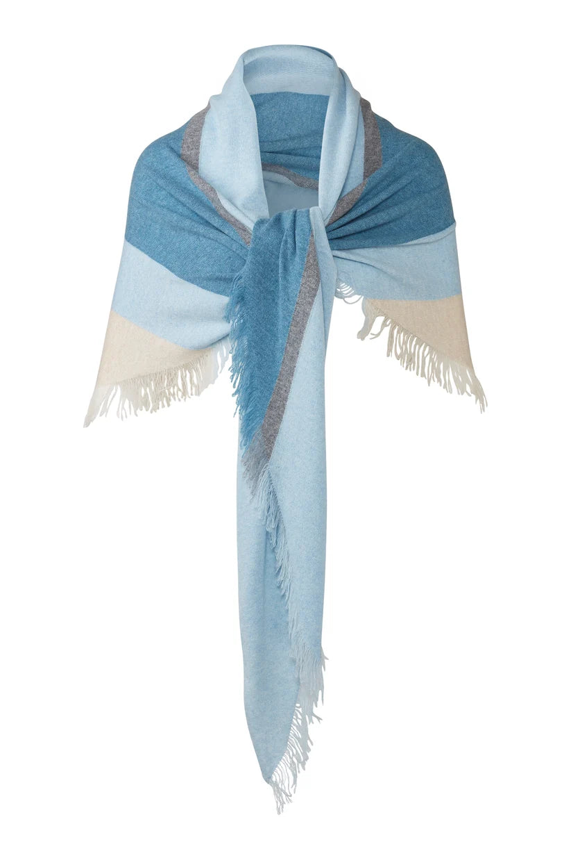 Kinross - Striped Fringe Triangle Shawl