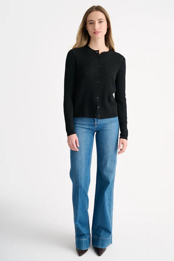 Kinross - Pointelle Cardigan