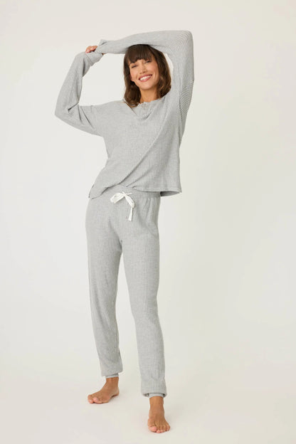 PJ Salvage - PJ Set Heathered Grey Ski Jammie