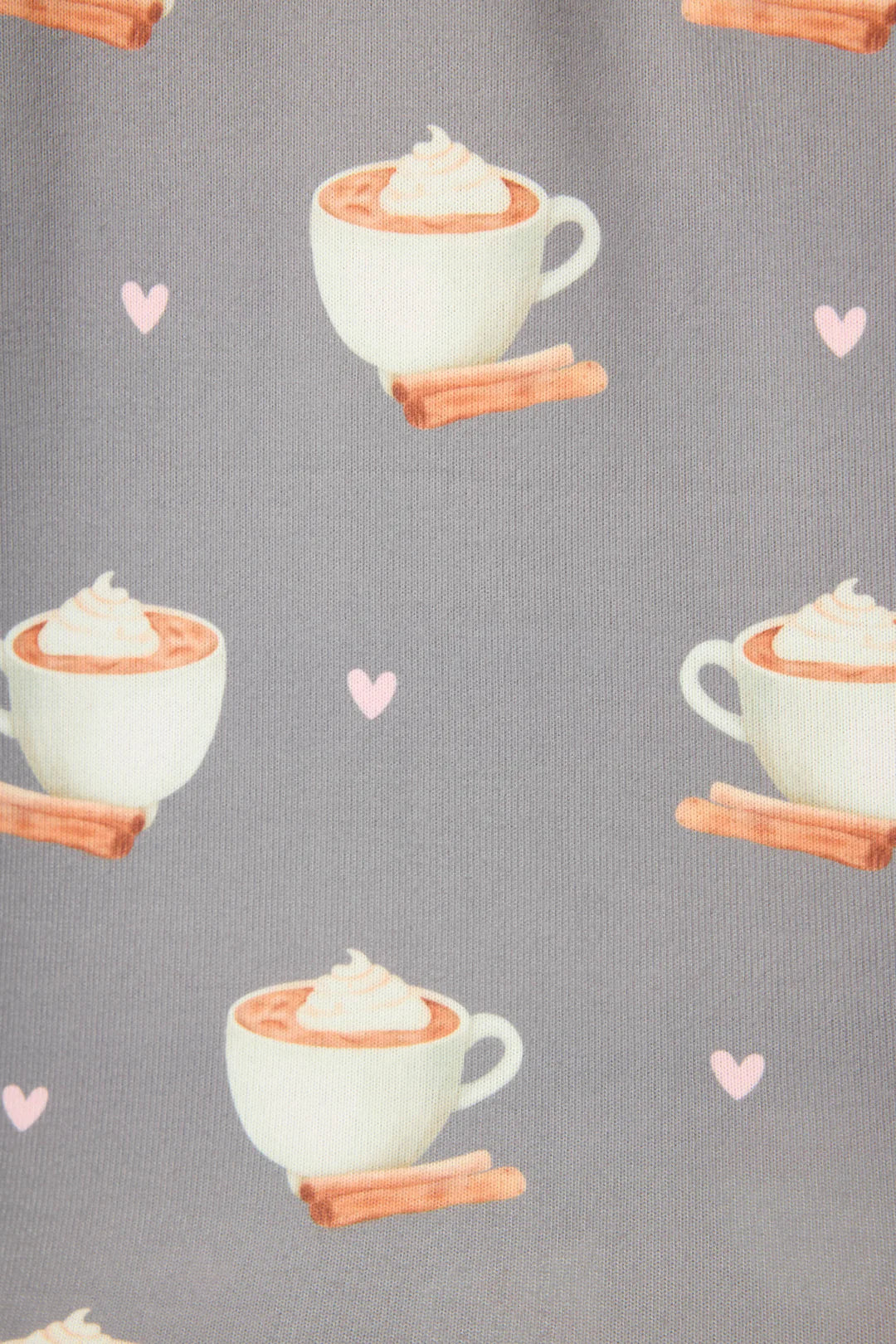 PJ Salvage - Love You A Latte Coffee Print Long Sleeve Top