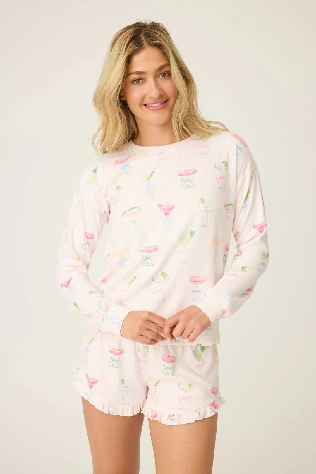 PJ Salvage - Pretty Punch Cocktail Print Long Sleeve Top