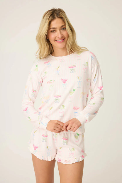 PJ Salvage - Pretty Punch Cocktail Print Long Sleeve Top