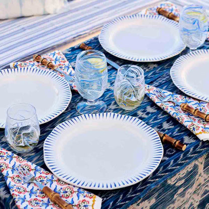 Juliska - Sitio Stripe Dinner Plate - Delft Blue