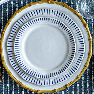 Juliska - Sitio Stripe Salad Plate - Delft Blue