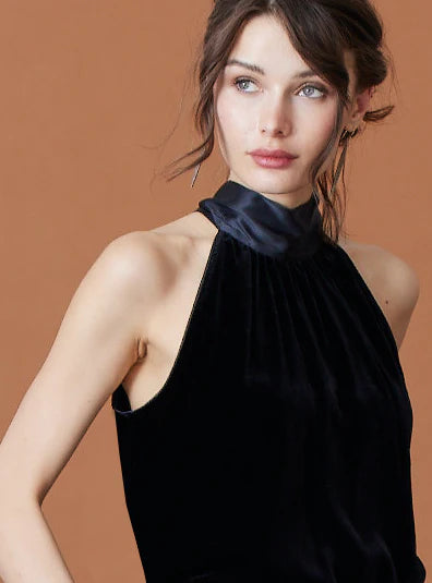 Go Silk - Cutaway Velvet Top