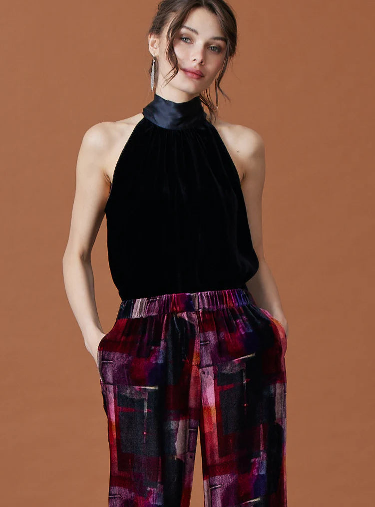 Go Silk - Cutaway Velvet Top