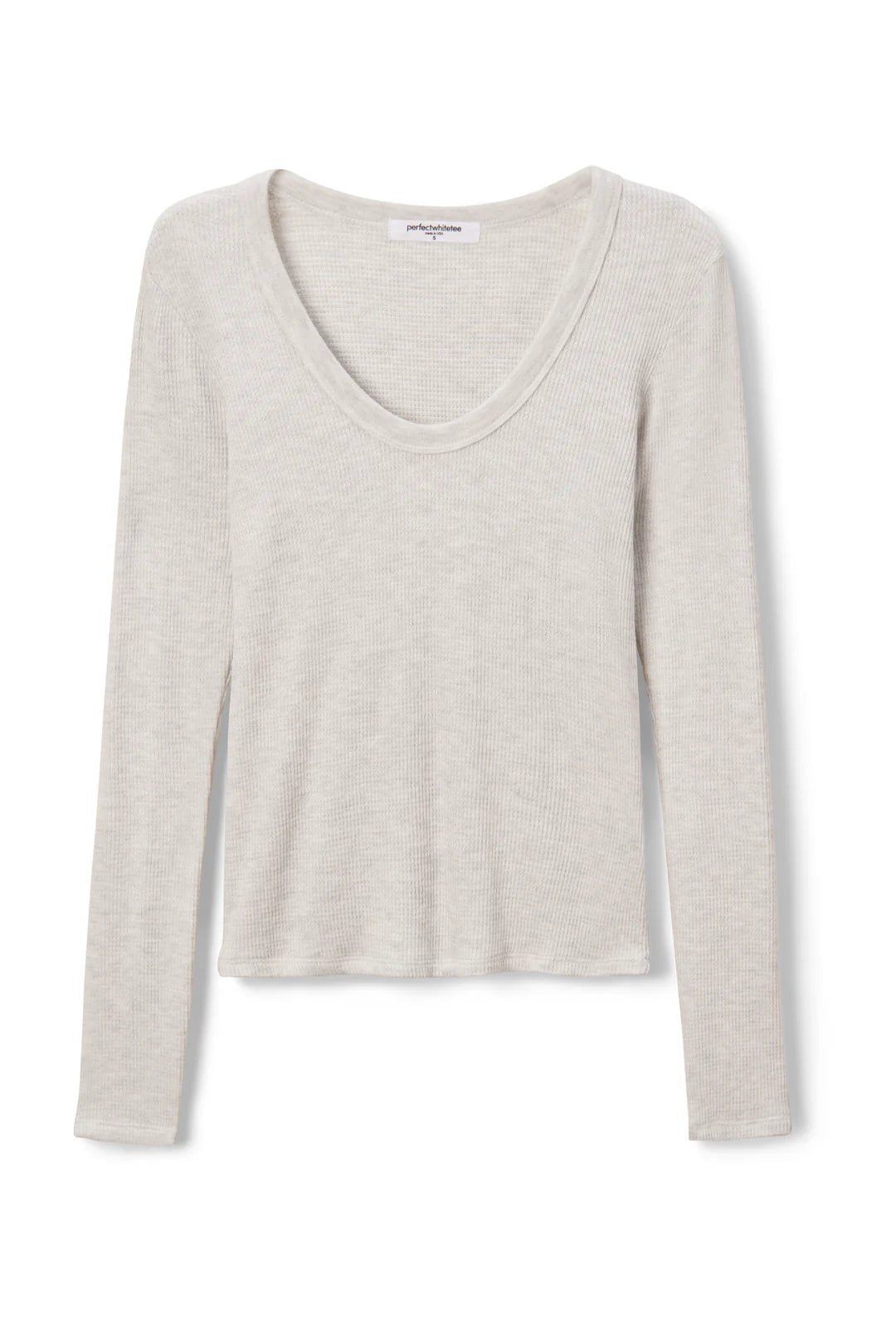 Perfect White Tee - Esme Waffle UNeck Tee