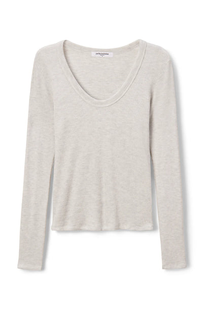 Perfect White Tee - Esme Waffle UNeck Tee