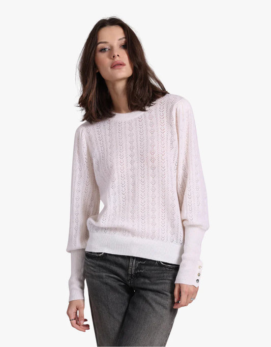Minnie Rose - Cashmere Blousant Sleeve Crew