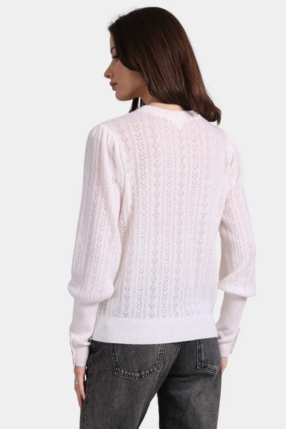 Minnie Rose - Cashmere Blousant Sleeve Crew