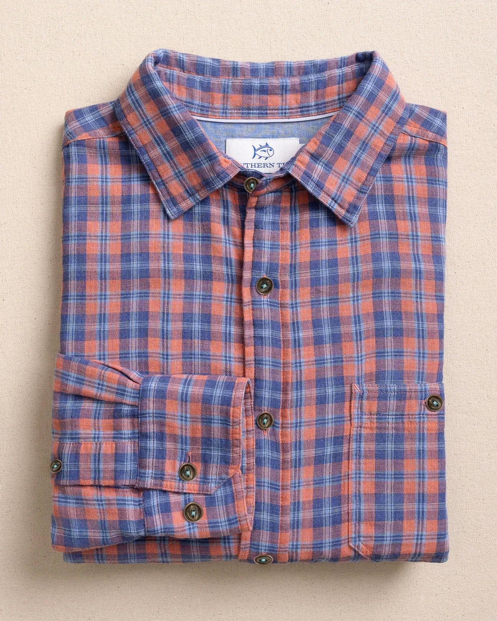 Southern Tide - Coal Cove Heather Double Cloth Sport Shirt