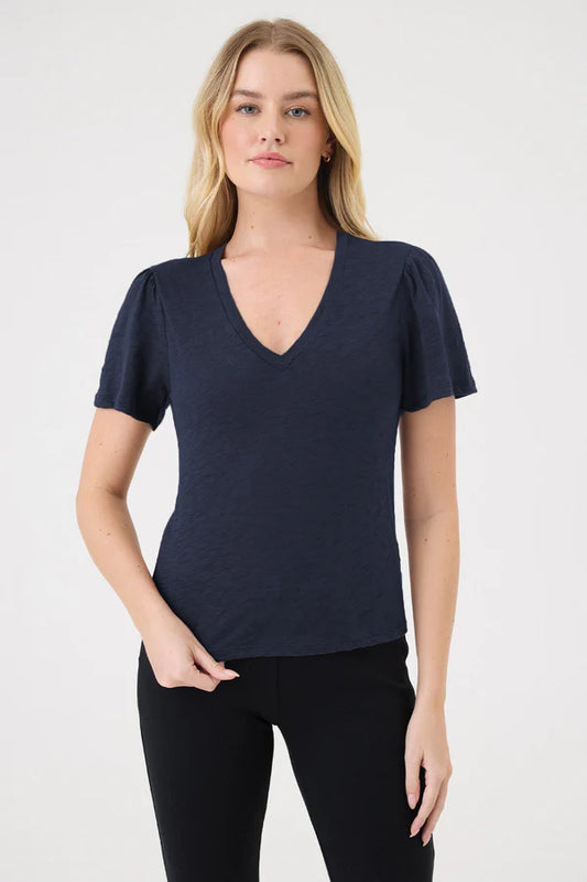 Goldie - VNeck Ruffle Tee