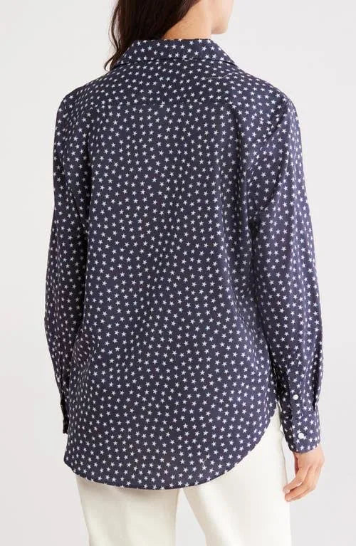 Frank & Eileen - Eileen Navy White Stars Print