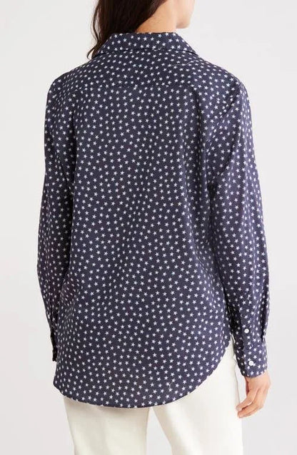 Frank & Eileen - Eileen Navy White Stars Print