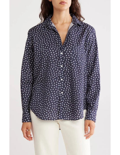 Frank & Eileen - Eileen Navy White Stars Print