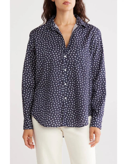 Frank & Eileen - Eileen Navy White Stars Print